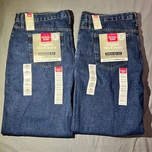 Rural King Original Work Jeans Regular Fit 40x32 Blue Denim Men's NWT 2 pairs.